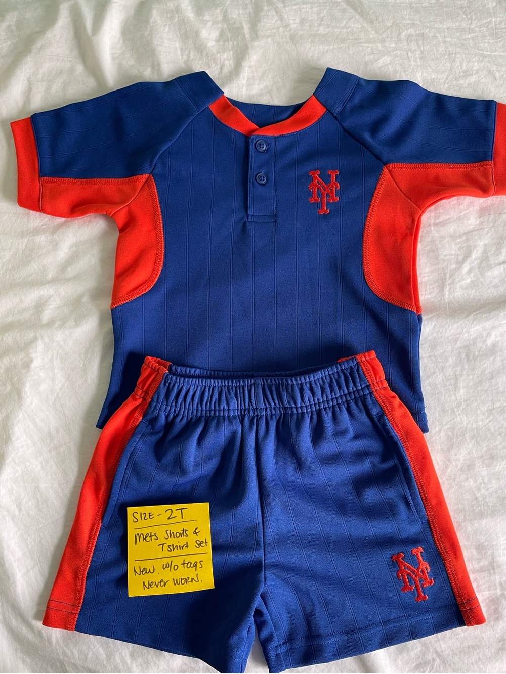 NY Mets jersey and shorts set size 2T NWOT